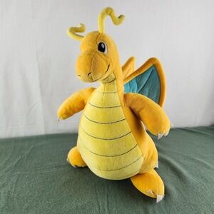 Pokemon Dragonite Build A Bear BAB 16" Yellow Dragon Stuffed Plush Doll No Sound